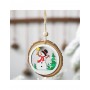 Wooden Christmas Ornament Snowman Round