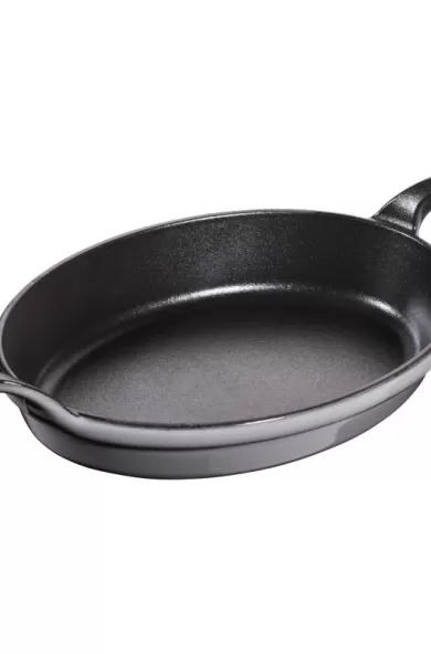 Staub Cast Iron Oven Dish Graphite Grey Oval - 21cm