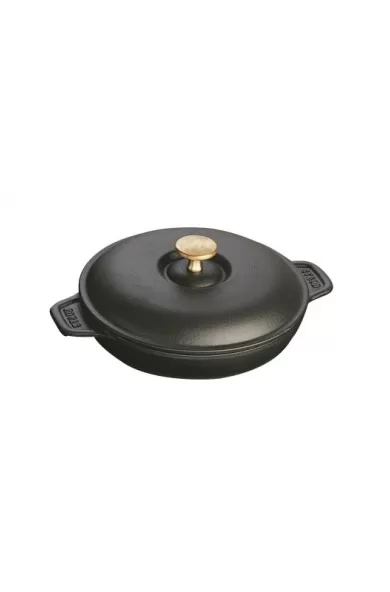 Staub Cast Iron Oven Dish Black Round 20 cm