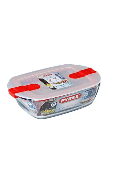 Pyrex Square Glass Food Container - 0.35L