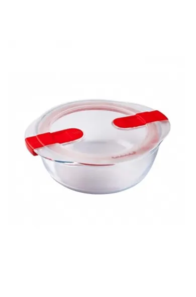 Pyrex Cook & Heat Round Glass Food Container - 1.1L