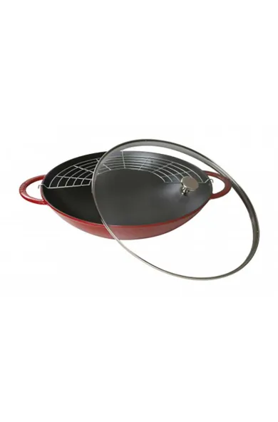 Staub Cast Iron Wok Cherry Round 37 cm
