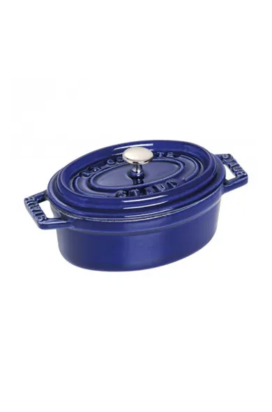 Staub Ceramic Mini Oval Cocotte 11cm - Ink Blue