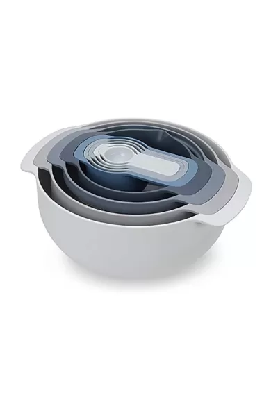 Joseph Joseph 9 Nesting Set with Mixing Bowls Measuring Cups Sieve Colander