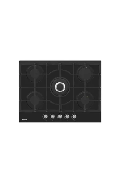 Simfer Built-in Glass Gas Hob Cast Iron Grid - 90cm