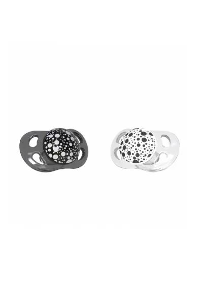 Twistshake 2x Pacifiers 6+m - Black & White