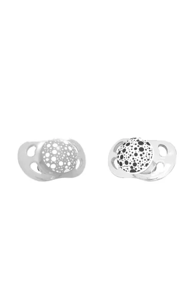 Twistshake 2x Pacifier 0-6m - Pastel Grey & White