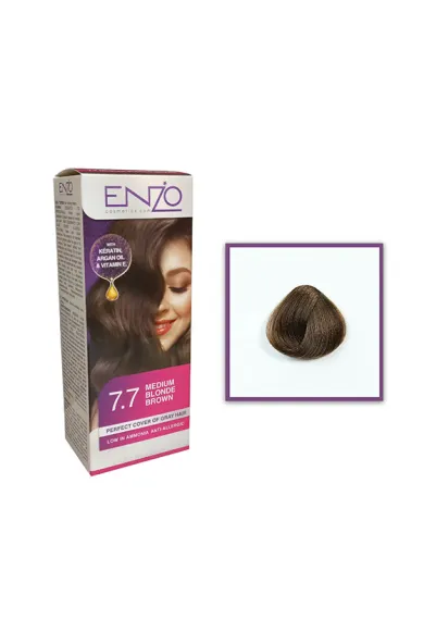 Enzo Hair Color Women - Medium Blonde Brown 7.7