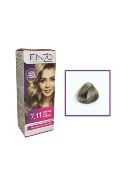 Enzo Hair Color Women - Intense Ash Blonde 7.11