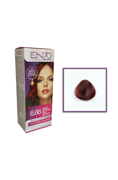 Enzo Hair Color Women - Dark Intense Red Blonde 6.66