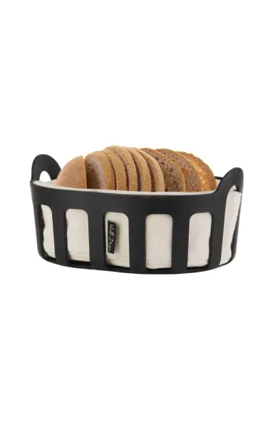 Vialli Bread basket with cotton insert Livio - Black