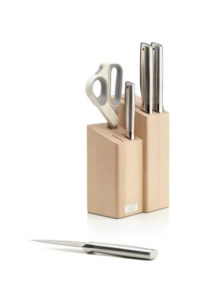 Joseph Joseph Elevate Fusion 5-piece Knife & Scissor Set with Beechwood Block