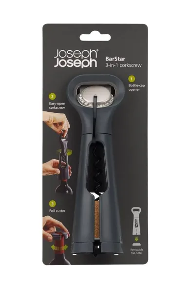 Joseph Joseph BarStar 3-in-1 Grey Corkscrew