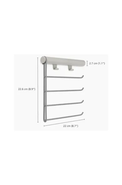 Joseph Joseph Orderly Ecru Belt, Tie & Scarf Hanging Rail