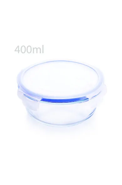 Testa TEMPERED glass food container round 400ML