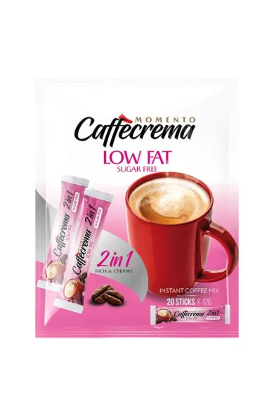 Momento Caffecrema 2in1 Low Fat bags 12gx20