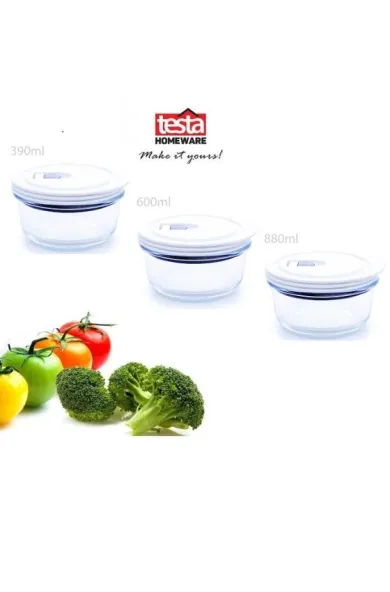 TESTA Circle food container set of 3 pcs