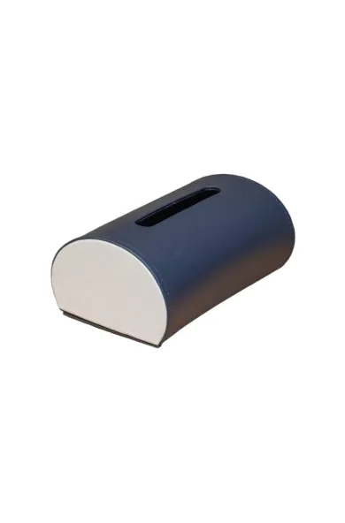 Testa Leather Round Tissue Box - 1