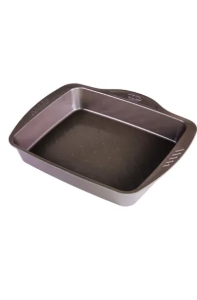 PYREX Rectangular metal oven dish with easy grip asimetriA