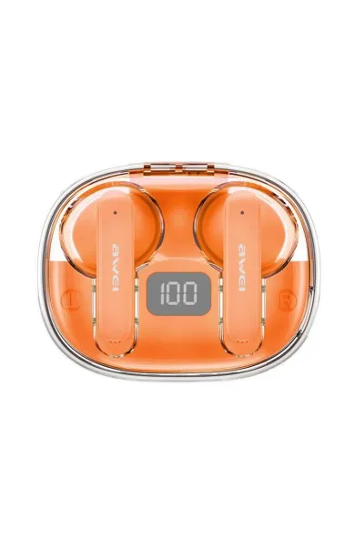 Awei Wireless Earbuds Bt With Charging Case And Noise Cancellation T86 - Orange