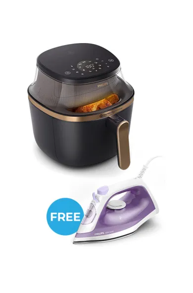 PHILIPS Air Fryer + FREE STEAM IRON