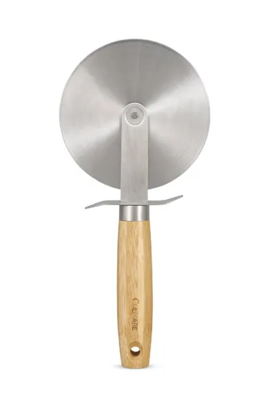 Culinare Sustainable Bamboo/Stainless Steel Naturals Pizza Cutter Wheel 