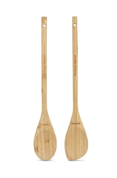 Culinare Naturals Sustainable Bamboo 2 Piece Wooden Spoon