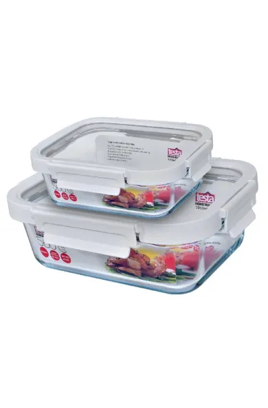 Testa Food Container Rectangle GLASS Borosilicate SET