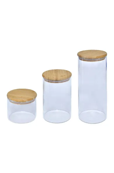 Testa GLASS Food Canister With Bamboo Lid