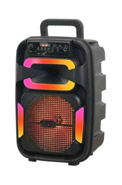 Super Bass Portable Bluetooth Woofer Speaker 8 Inch with Wired Mic