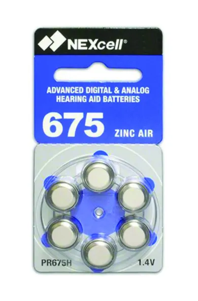 Nexcell Hearing Aid Battery 1.45 Volt Pack of 6