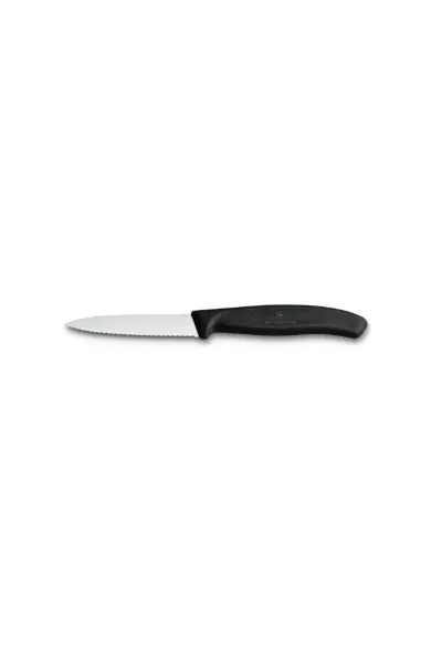 Victorinox Swiss Classic Paring Wavy Knife - Black