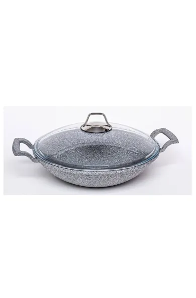 Falez Silico-Cast Granistone 30cm Stir Fry Pan (Gray)