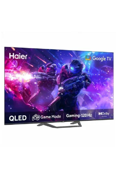 HAIER 65" QLED GOOGLE TV, 4K UHD, SMART, METAL FULL SCREEN WITH 60HZ(DLG 120HZ)