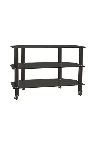 Table Stand Cart with Wheels and Shelves TV Console