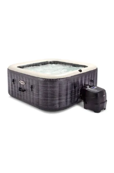 INTEX 6-PERSON GREYSTONE DELUXE SQUARE BUBBLE SPA SET