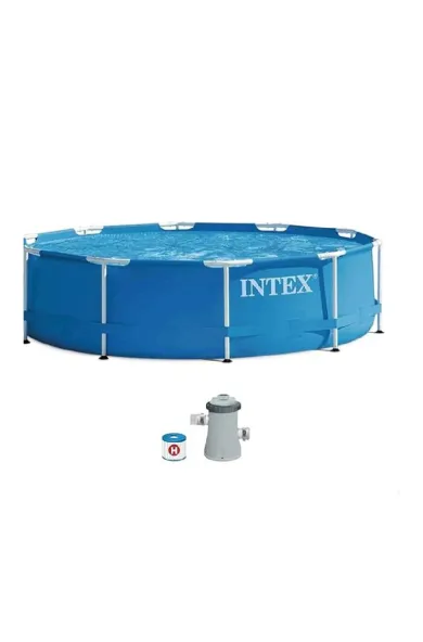 INTEX Metal Frame Pool w Filter D 3.05 x 0.76m