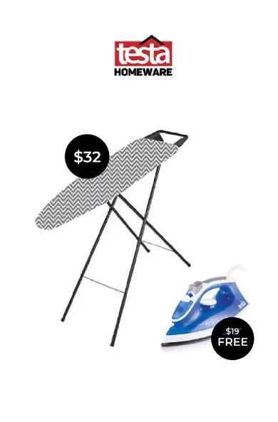 TESTA Iron Board Marina 2734040038  + Testa Steam Iron FREE