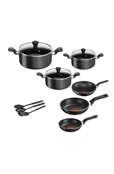 TEFAL Super Cook 12 pc set Black 