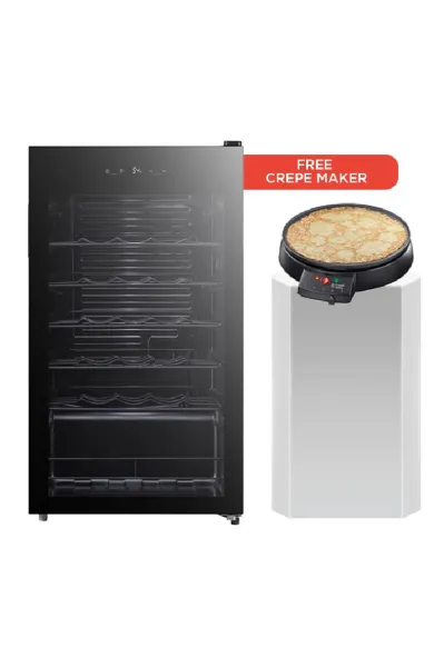 Russell Hobbs 34 Bottle Wine & Drinks Cooler + Free Russell Hobbs Crepe Maker