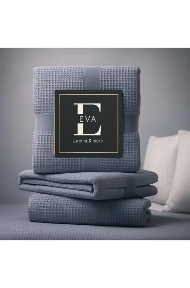 EVA Pure cotton Summer Pique bedspread Navy Blue