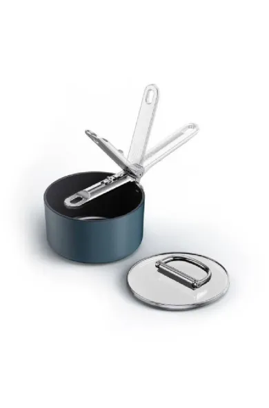 Joseph Joseph Space Folding Handle Ceramic Non-stick 15cm Blue Saucepan & Lid