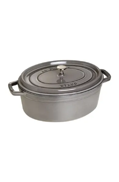 Staub Cocotte Oval Graphite-grey - 37 Cm