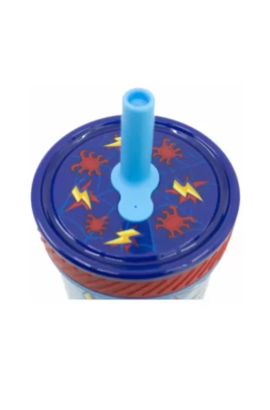 Disney Drop Safe Silicone Straw PP Tumbler 370ml - Spiderman Dimension