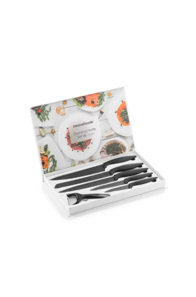 InnovaGoods Diamond Knife Set Shard 6 Pieces