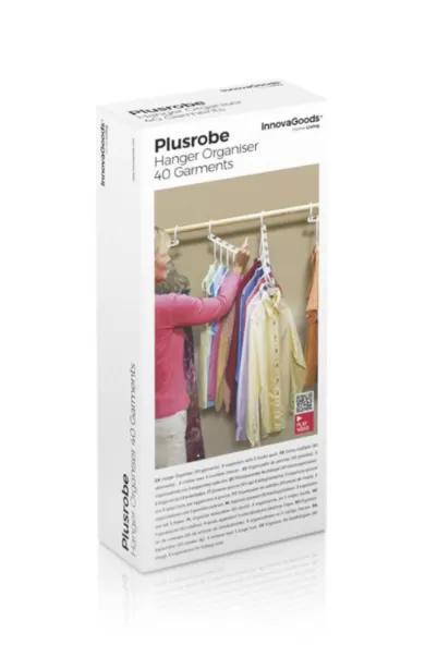 InnovaGoods Hanger Organiser For 40 Items Plusrobe 24 Pieces