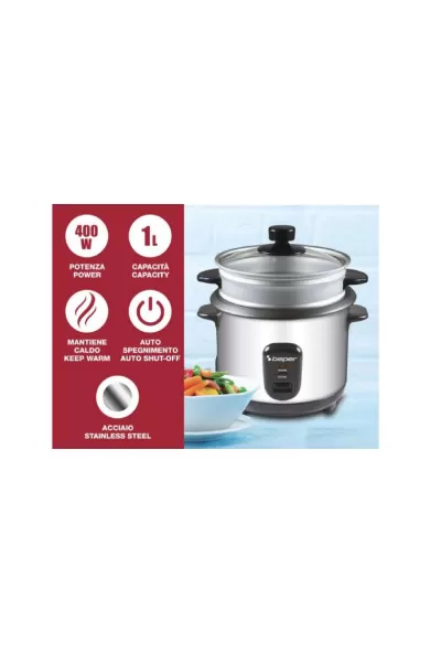 Beper Rice Cooker And Steamer Stainless Steel