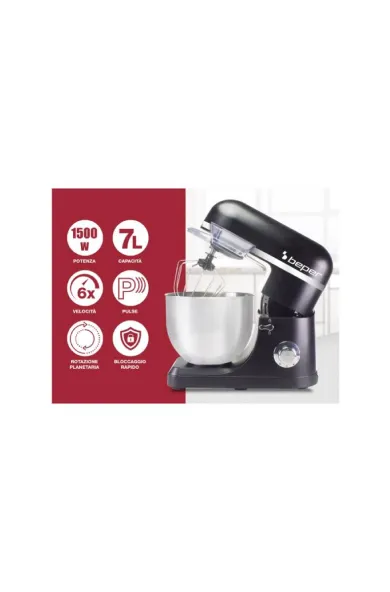 Beper Pastry Mixer With 6 Speeds - 7l