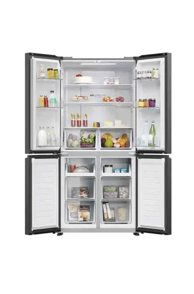 Haier 4 doors refrigerator Total Net Capacity 433L - Black Matt