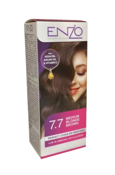 Enzo Hair Color Women - Medium Blonde Brown 7.7